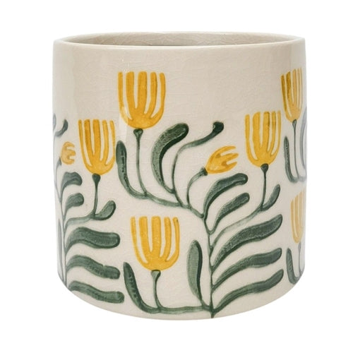 Pilbra Planter Green & Yellow Medium 13cm