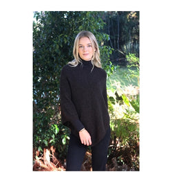 Plain Poncho Brown Marl