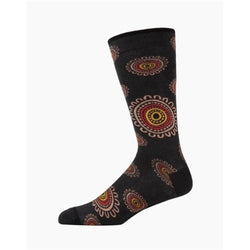 Bamboozld  Sock -  Native Australian Campfire Black 7 - 11