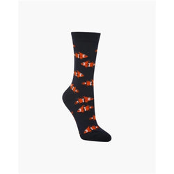 Bamboozld Sock - Womens Clown Fish Navy Size 2-8