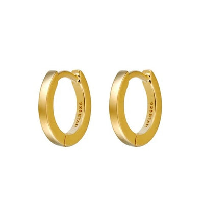 Micro Square Gold Huggie 10mm