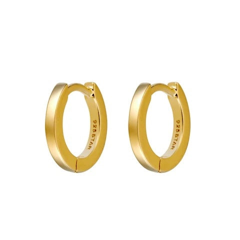 Micro Square Gold Huggie 10mm