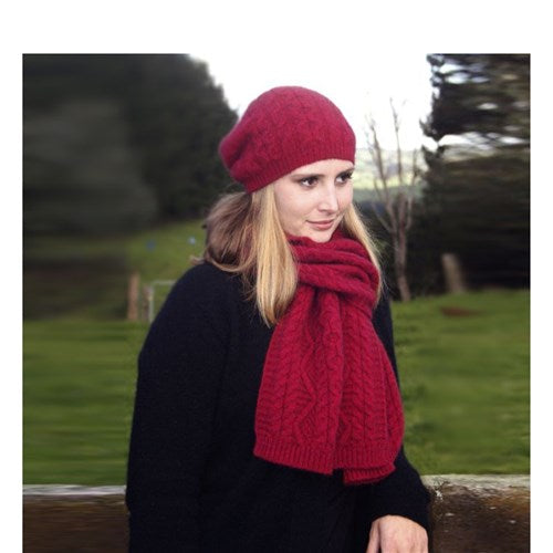 Opito Cable Beanie Raspberry