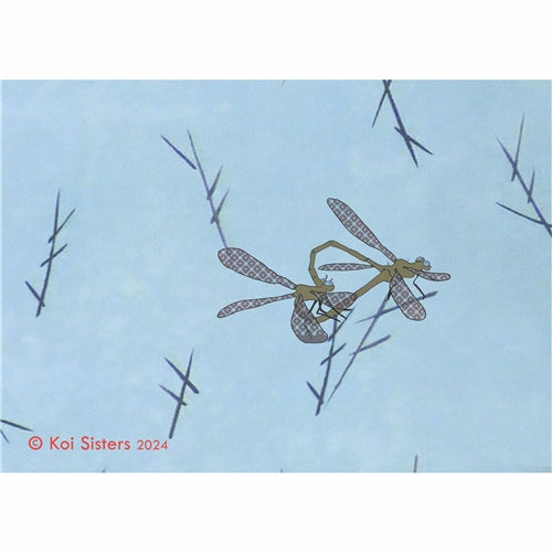 Koi Sisters - Dragonflies blue - A3 print