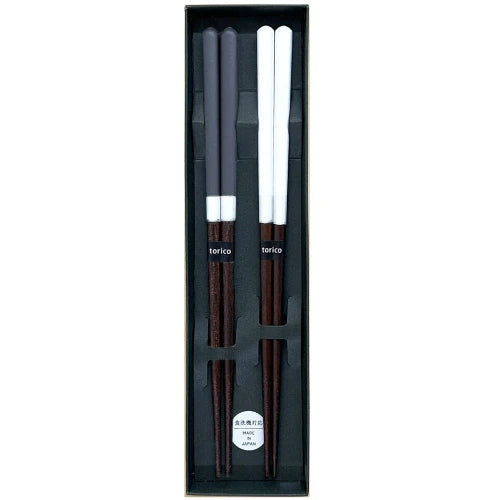 2 Pair of chopsticks set - blue & brown