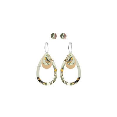 Native Birds Parrot & Pardalote Trinity Tear & Stud Pack Earring