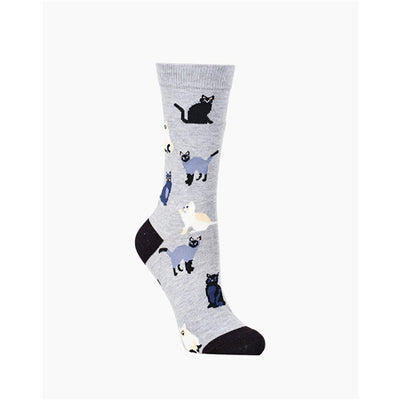 Bamboozld  Sock -  Mens Cats Grey Size 7-11
