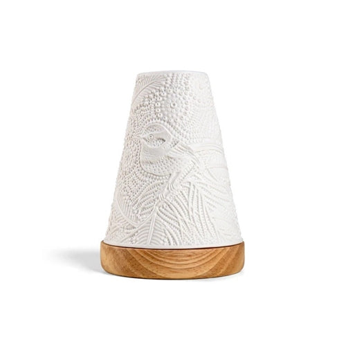 Aboriginal Blue Wren Minikin Tealight Candle Holder