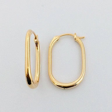 Hoop Oval Solid Gold
