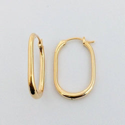 Hoop Oval Solid Gold