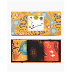 Bamboozld  Sock -  Mens Native Australian Dreamtime 3pk Size 7-11