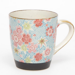 Kanoko Yuzen Blue Tea Mug