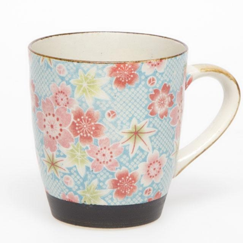 Kanoko Yuzen Blue Tea Mug