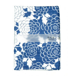 Double gauze hand towel Blue Flowers