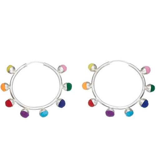 Pom Pom Hoops Large