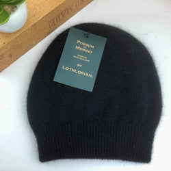 Possum Skull Beanie Double - Black