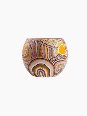 Aboriginal Journeys In The Sun Tealight Candle Holder 11cm