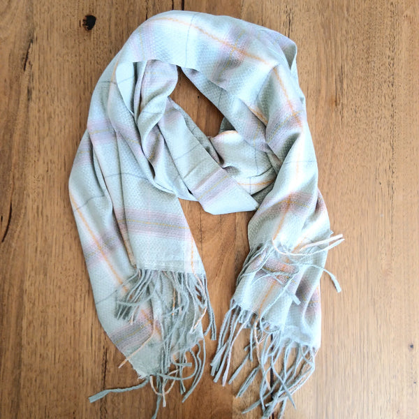 Multi Stripe Fringe Scarf