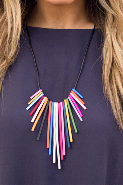 Rainbow Pron Necklace Multi