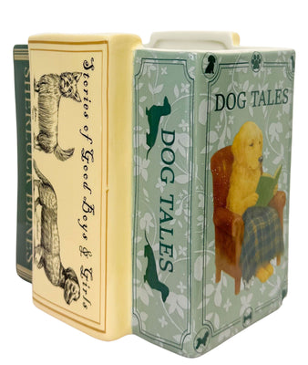 Dog Books Planter Green 15cm