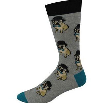 Bamboozld Sock - Mens Hipster Pug Size 7-11
