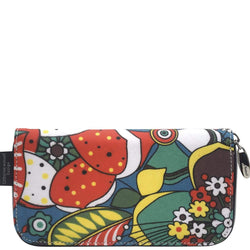 Curved Zip Section Wallet 60's Flower