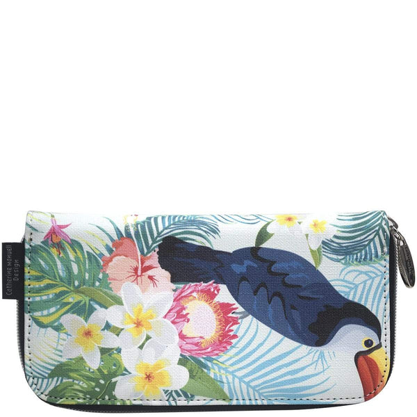 Curved Zip Section Wallet Toucan