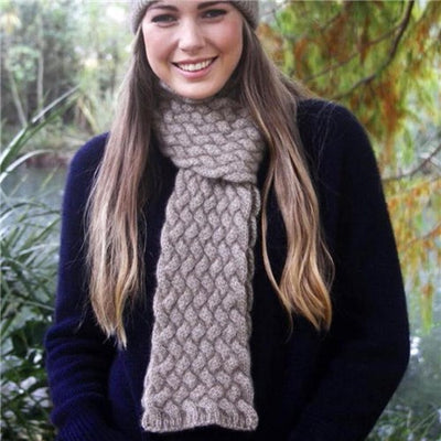Woven Cable Scarf Natural