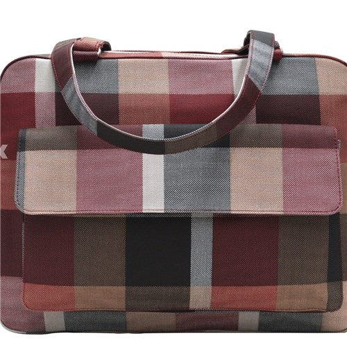 Utopia Bag  Red Brown Tartan