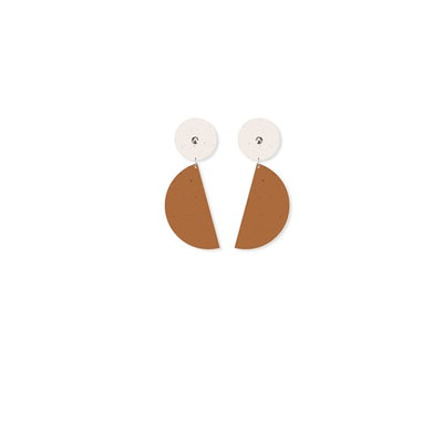 Down To Earth Hanging Wedge Stud Earrings