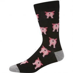Bamboozld  Sock -  Mens Crazy Pigs Black Size 7-11