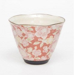Sakura Yuzen Red Cone Cup
