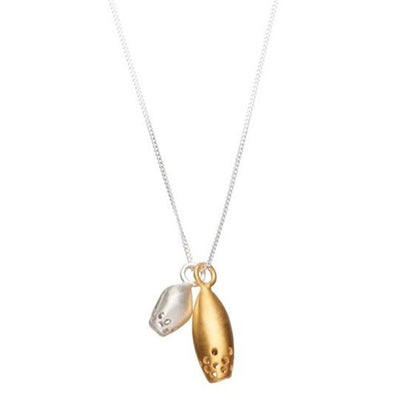Shabana Jacobson - Contemporary Bell Necklace Gold/Silver