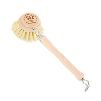 Dish Brush With Handle - White