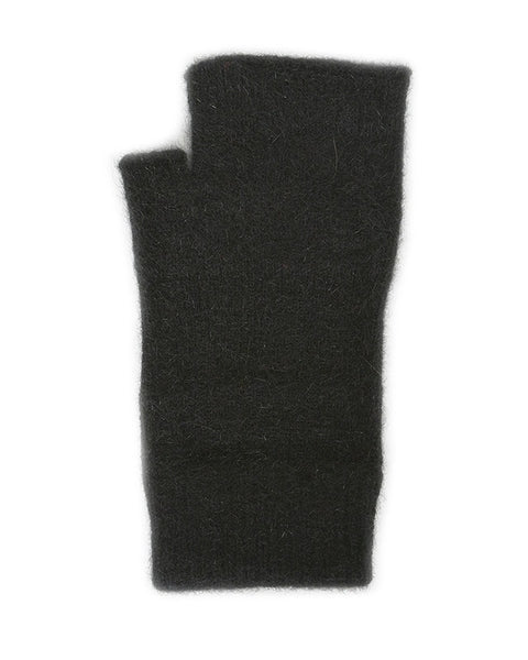 Plain Fingerless Mittens Black