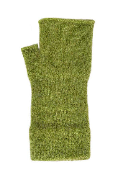 Plain Fingerless Mittens Olive