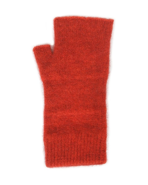 Plain Fingerless Mittens Pumpkin