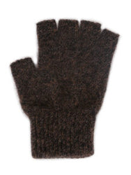 Open Finger Gloves Brown Marl