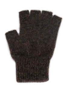 Open Finger Gloves Brown Marl