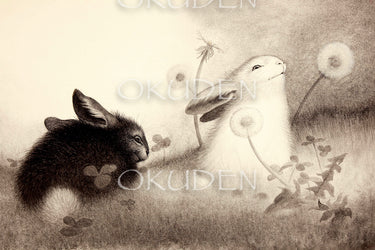 Card - Two fluffy bunnies