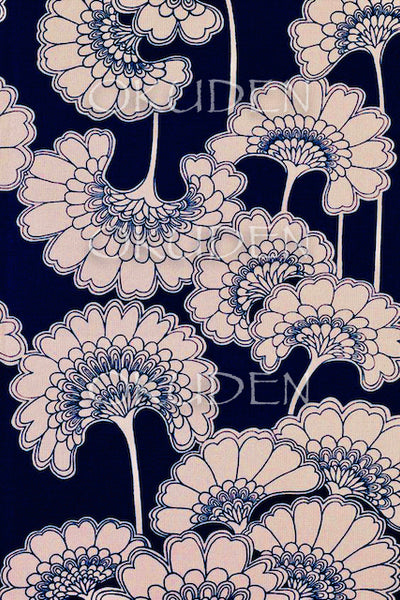 Card - Navy and pink flower