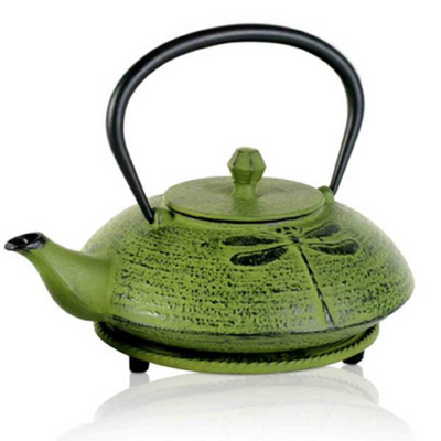 Iron Teapot Dragonfly Green 600ml