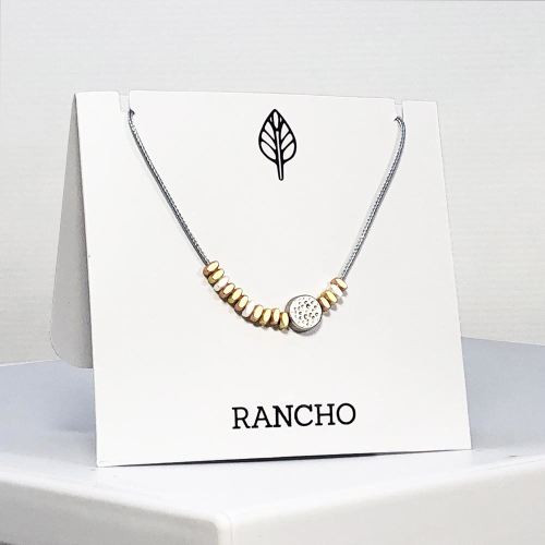 Silver Dot + Mixed Spacer Bead Necklace