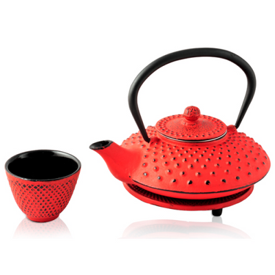 Fuyu Red Iron Teapot 600ml
