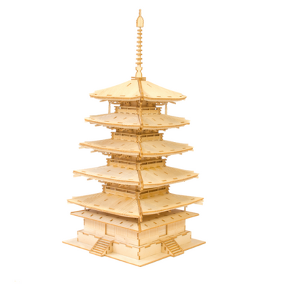 Kigumi Puzzle Five-Story Pagoda