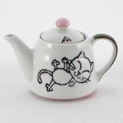 Crayon Cat Pink Teapot