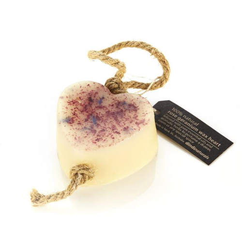 Rose Geranium Wax Heart on a Rope