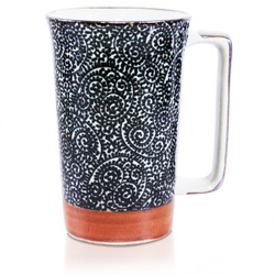 Spiral Black Tall Mug