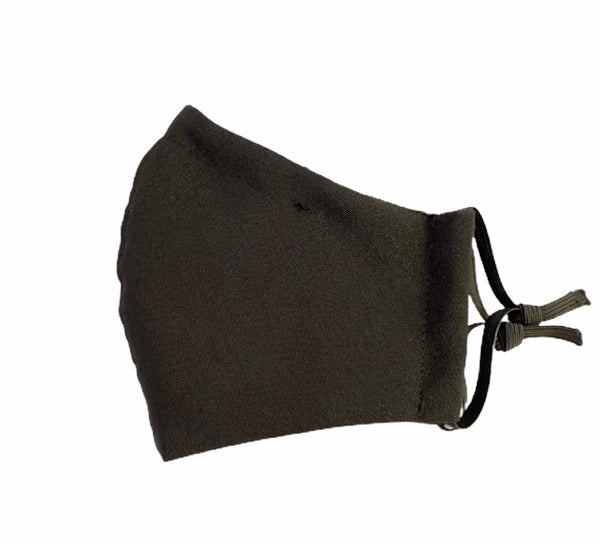 Black Poly Cotton Face Mask