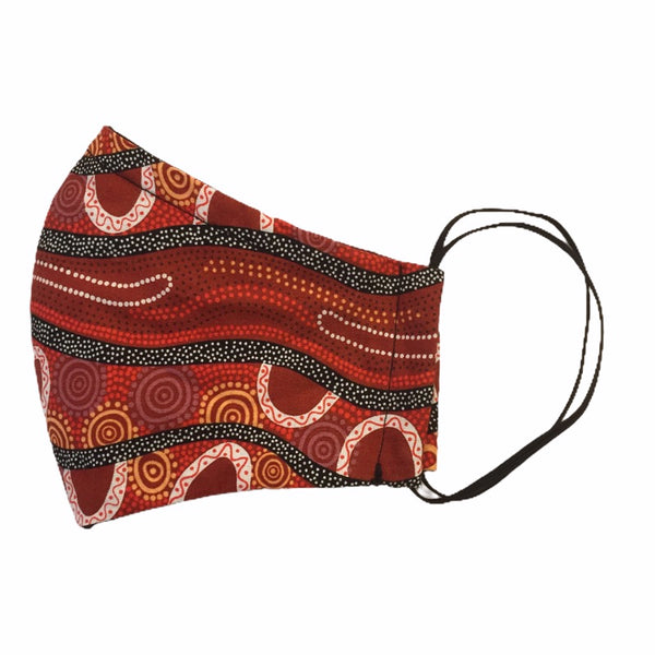 Red Gathering By The River Mask